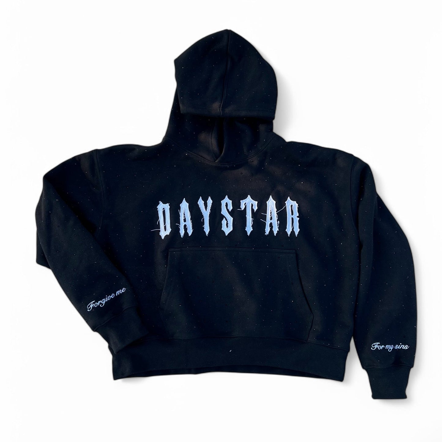 WOMENS DAYTAR BLACK RHINESTONE HOODIE