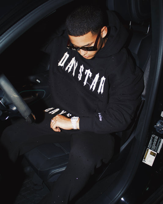 DAYSTAR BLACK RHINESTONE HOODIE